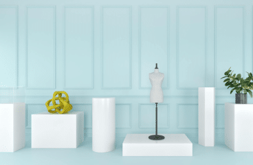 Geef je interieur een extra dimensie met een witte sokkel van luukzuilen.nl
